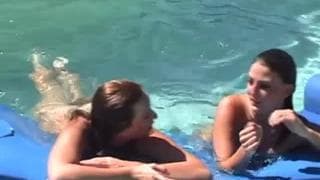 Morgan accompagnée de Vanessa pour des caresses