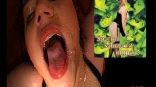 Grosse chienne dans un gang bang hard