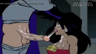Batman anime baise Wonder Woman dans le cul