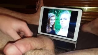 Pédale se branle avec des images de meufs