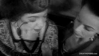Un porno vintage en noir et blanc